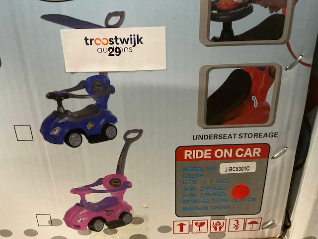 Mega car electronic stroller loopwagen - afbeelding 3 van  4