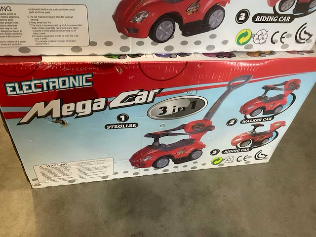 Mega car electronic stroller loopwagen - afbeelding 2 van  5