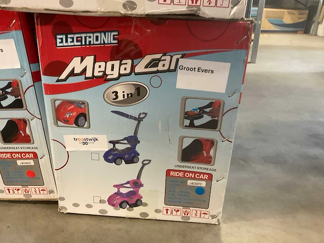 Mega car electronic stroller loopwagen - afbeelding 3 van  5