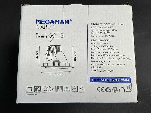 Megaman carlo 703049 plafondlamp (6x) - afbeelding 3 van  7