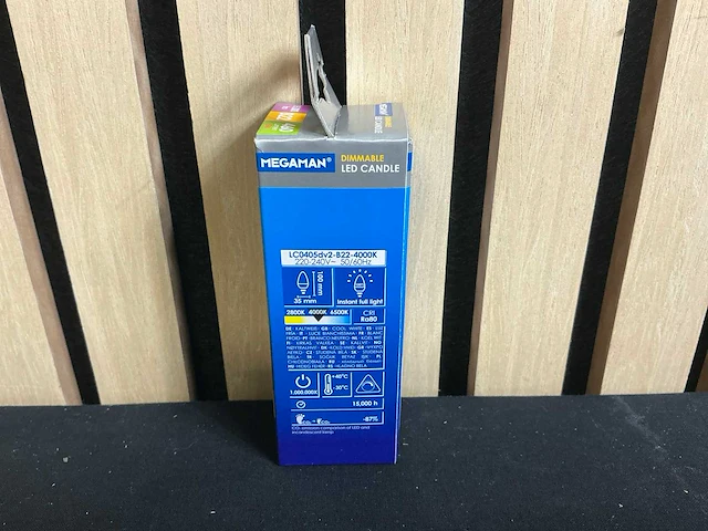 Megaman lc405dv2-b22-4000k led candle (240x) - afbeelding 2 van  8