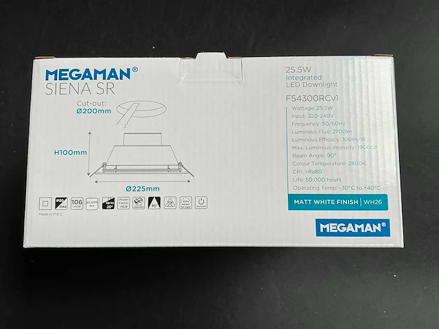 Megaman siena sr 519284 led downlight (60x) - afbeelding 3 van  6