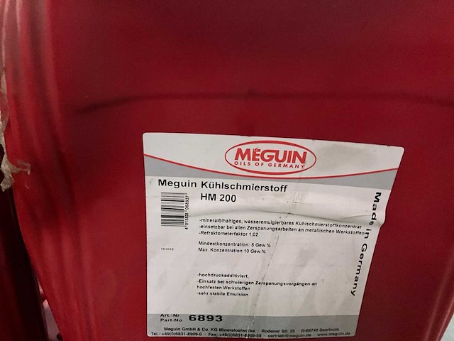 Meguin 20 ltr koel- en smeermiddel (24x) - afbeelding 3 van  6
