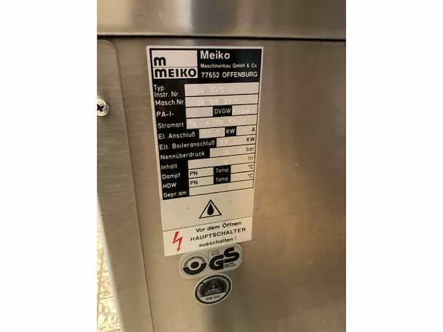 Meiko - complete wasstraat met korvenvaatwasmachine - afbeelding 3 van  14