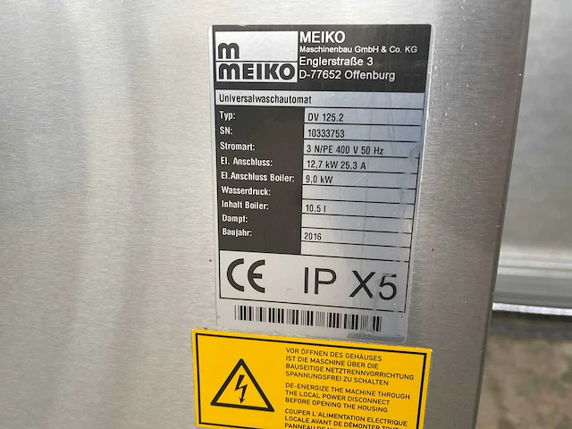 Meiko dv 125.2 korvenvaatwasmachine - afbeelding 3 van  3