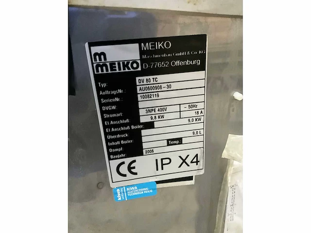 Meiko dv80tc vaatwasmachine - afbeelding 8 van  8