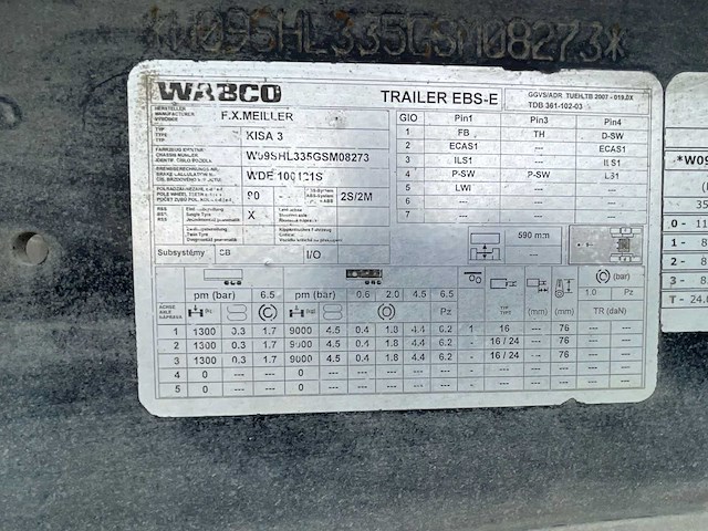 Meiller - 2016 - kisa 3 kipper dump trailer - oplegger - afbeelding 3 van  16