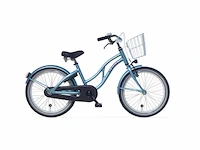 Meisjesfiets - 20 inch - kinderfiets met mandje - blauw alpina - afbeelding 1 van  3