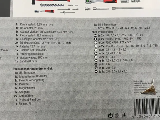 Meistercraft gereedschapswagen 240 delig - afbeelding 4 van  15