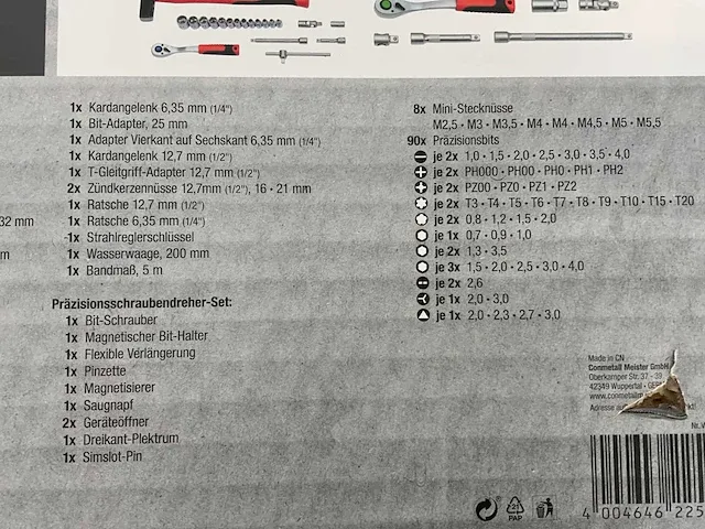 Meistercraft gereedschapswagen 240 delig - afbeelding 4 van  15