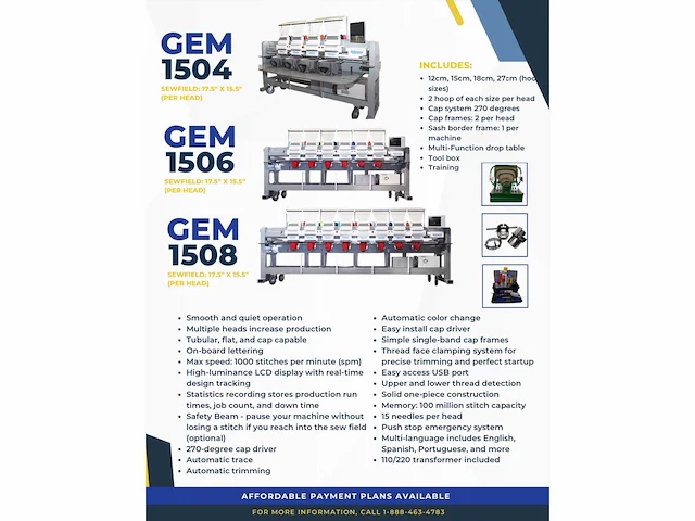 Meistergram gem 1506 borduurmachine - afbeelding 37 van  52