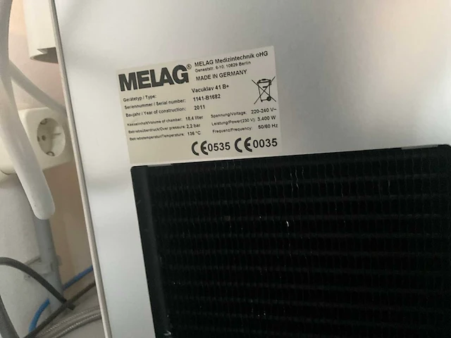Melag - 2011 - 41b+ - tandheelkundige vacuklave / autoclaaf - afbeelding 7 van  7