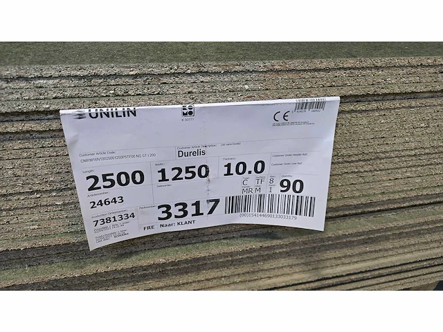 Melamine plaat - 250 cm x 125 cm x 1 cm - bouwhout (10x) - afbeelding 5 van  5