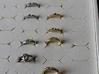 Melano vivid en twisted ringen en stenen in de maten 48 t/m 60. totaal ruim 100 ringen en 125 stenen. - afbeelding 4 van  17