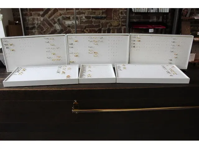 Melano vivid en twisted ringen en stenen in de maten 48 t/m 60. totaal ruim 100 ringen en 125 stenen. - afbeelding 1 van  17