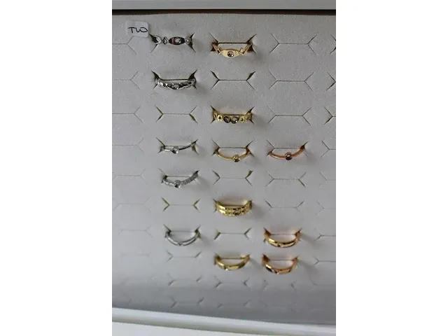 Melano vivid en twisted ringen en stenen in de maten 48 t/m 60. totaal ruim 100 ringen en 125 stenen. - afbeelding 11 van  17