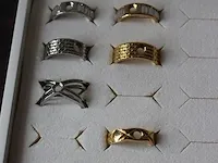 Melano vivid en twisted ringen en stenen in de maten 48 t/m 60. totaal ruim 100 ringen en 125 stenen. - afbeelding 16 van  17
