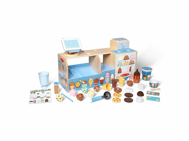 Melissa & doug houten ijssalon speelset met cool schepijs - afbeelding 4 van  4