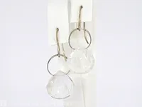 Melissa joy - aquamarijn single drop oorbellen - afbeelding 1 van  2