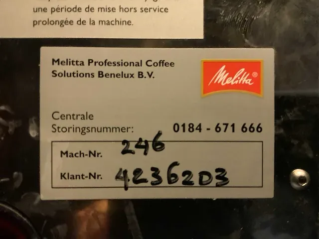 Melitta xt8 koffiemachine (2x) - afbeelding 13 van  21