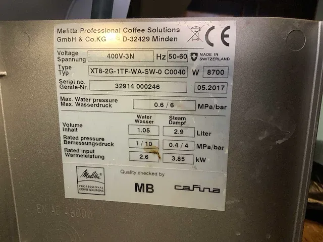 Melitta xt8 koffiemachine (2x) - afbeelding 20 van  21