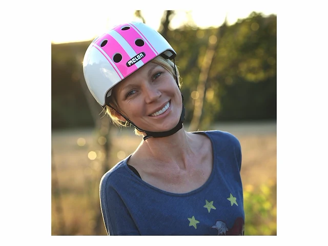 Melon urban active dd fietshelm wit/roze maat 58-63 cm - afbeelding 2 van  4