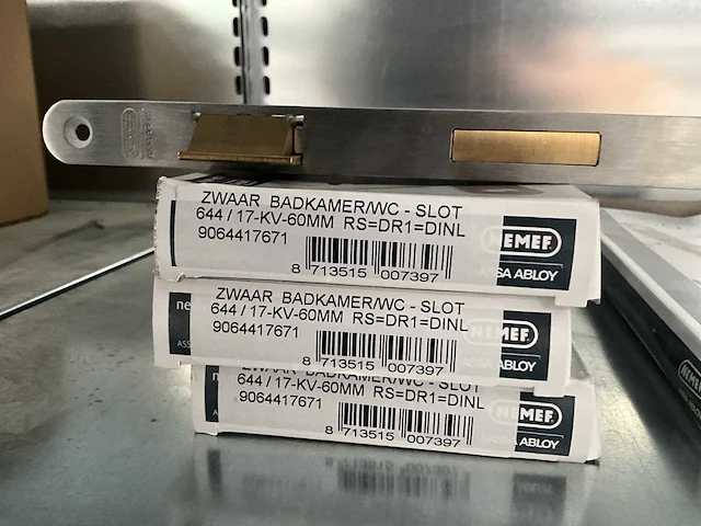 Memef 644/17kv-60mm badkamerslot (4x) - afbeelding 3 van  3