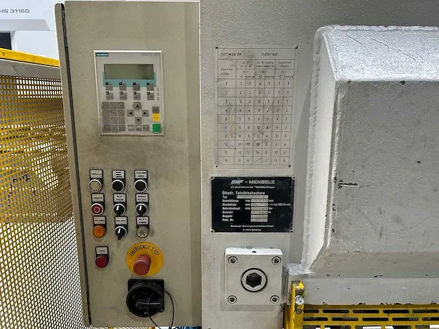 Mengele - s8-4000, 4050x8mm - cnc guillotineschaar - 1998 - afbeelding 8 van  12