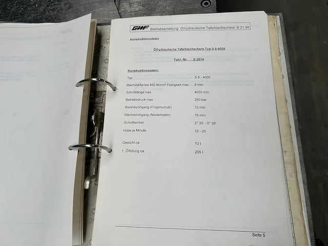 Mengele - s8-4000, 4050x8mm - cnc guillotineschaar - 1998 - afbeelding 5 van  13