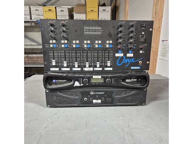 Mengpaneel en 2x versterker, crown, dateq, onyx, xls 1502, xli 2500 - afbeelding 1 van  19