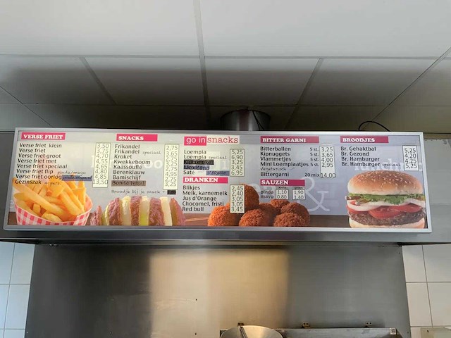 Menu lichtbak - afbeelding 2 van  2