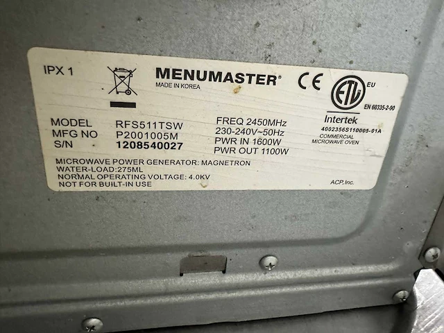 Menumaster - magnetron - afbeelding 3 van  3