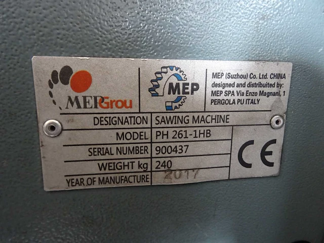 Mep - 2017 - ph 261-1hb - bandzaagmachine - afbeelding 7 van  7