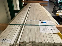 Meranti glaslatten gegrond 17x19mm, lengte 245-335cm (85x) - afbeelding 1 van  4