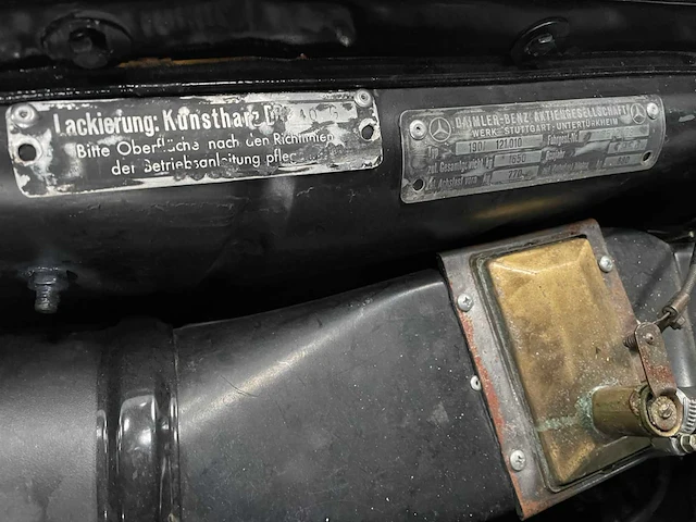 Mercedes benz - ponton - 190 - benzine - oldtimer - 1958 - afbeelding 21 van  30