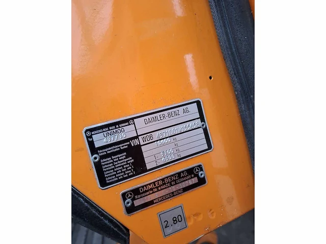 Mercedes benz - unimog - u1700 + hiab kraan - bedrijfswagen - afbeelding 3 van  18