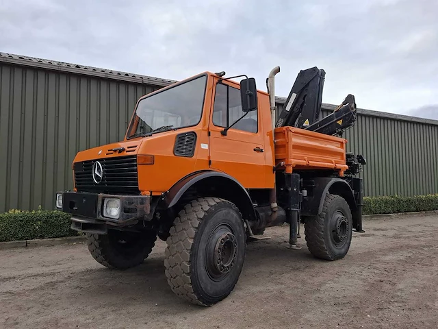 Mercedes benz - unimog - u1700 + hiab kraan - bedrijfswagen - afbeelding 1 van  18