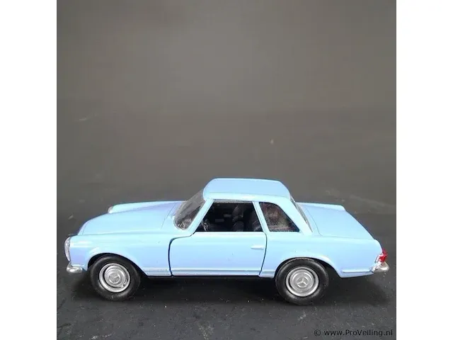 Mercedes-benz 230sl (1963) blauw schaal 1:34-39. die-cast metaal schaalmodel. - afbeelding 2 van  5