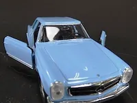 Mercedes-benz 230sl (1963) blauw schaal 1:34-39. die-cast metaal schaalmodel. - afbeelding 4 van  5