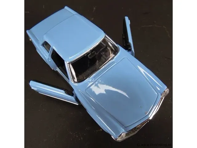 Mercedes-benz 230sl (1963) blauw schaal 1:34-39. die-cast metaal schaalmodel. - afbeelding 5 van  5