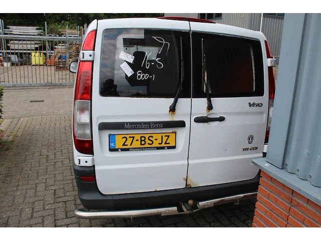 Mercedes-benz 639 vito 111 cdi metkenteken 27-bs-jz. datum eerste toelating 17-3-2005. apk vervaldatumper 1... - afbeelding 14 van  16