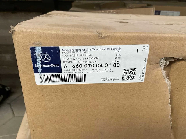 Mercedes benz a660070040108 high pressure pump (2x) - afbeelding 6 van  6