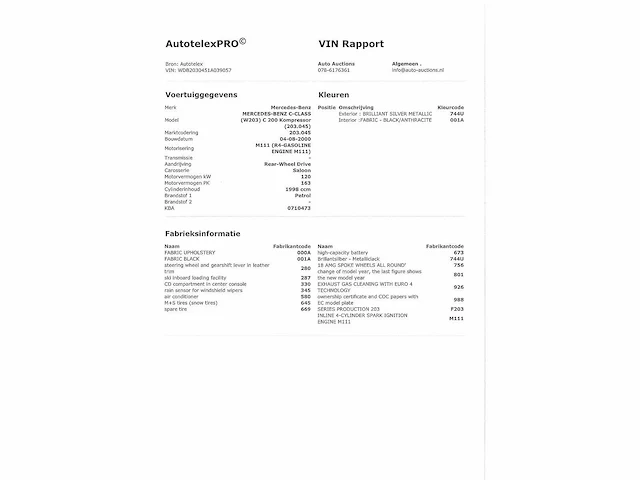 Mercedes-benz c-klasse 200 k. elegance, 2000, 09-xf-fg - afbeelding 33 van  33