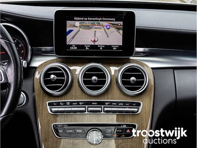 Mercedes-benz c-klasse estate 180 ambition automaat 2015 panoramadak half leder navigatie led stoelverwarming, 3-ztb-78 - afbeelding 14 van  30