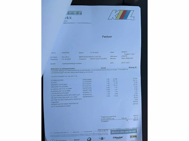 Mercedes-benz e-klasse e220 estate 220 cdi avantgarde org nederlands nap 63-lkk-3 - afbeelding 35 van  44
