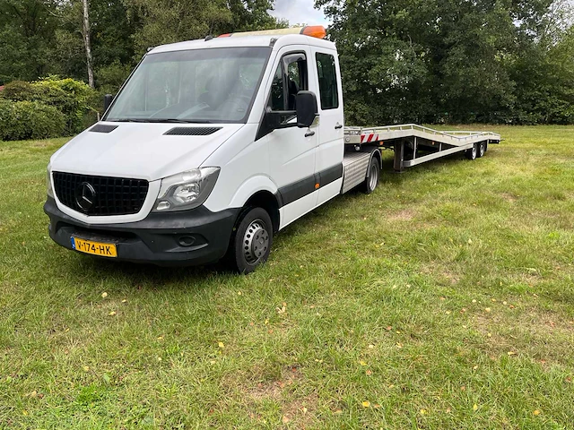 Mercedes-benz sprinter 519 cdi be trekker dubbelcabine met doorwaard oplegger - bedrijfswagen - afbeelding 1 van  9
