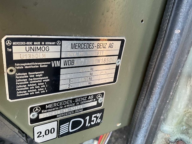 Mercedes-benz u1350lm unimog - afbeelding 13 van  13