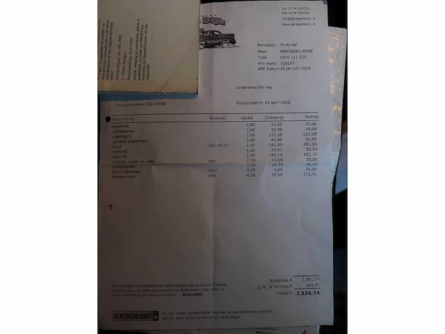 Mercedes benz vito 111 cdi 2.2 camper/kampeerwagen org nl nap 77-rj-nf - afbeelding 11 van  19