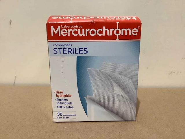 Mercurochrome sterile compresses - 78 stuks - afbeelding 3 van  4