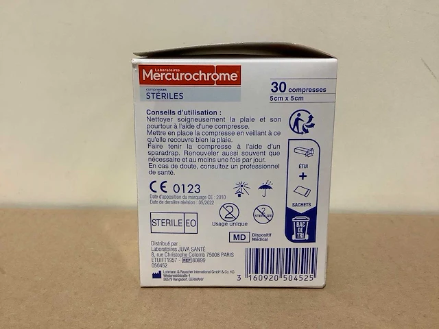 Mercurochrome sterile compresses - 78 stuks - afbeelding 4 van  4